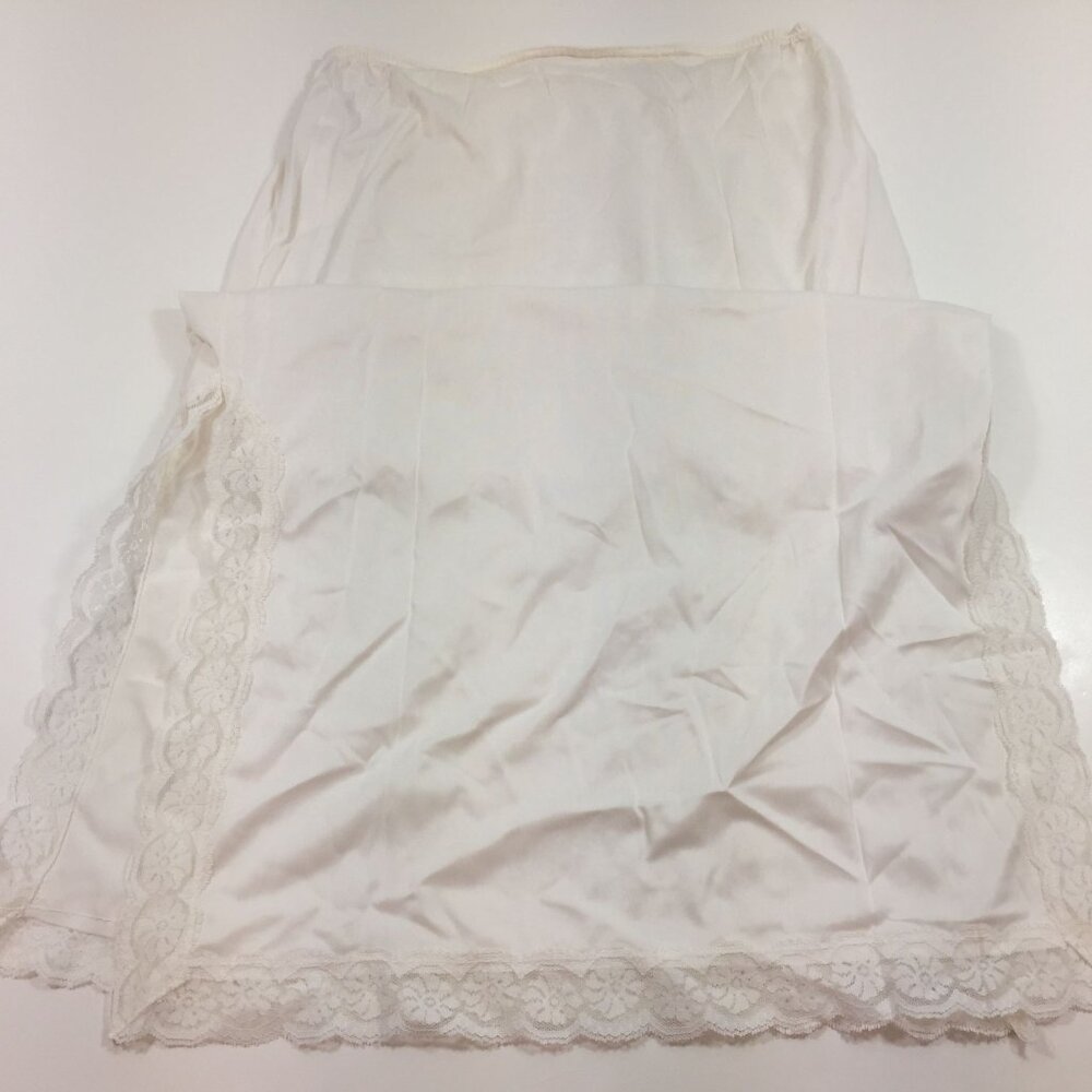 Vintage 70s Stardust Womens Maxi Length Half Slip Lace Side Slits Size Medium